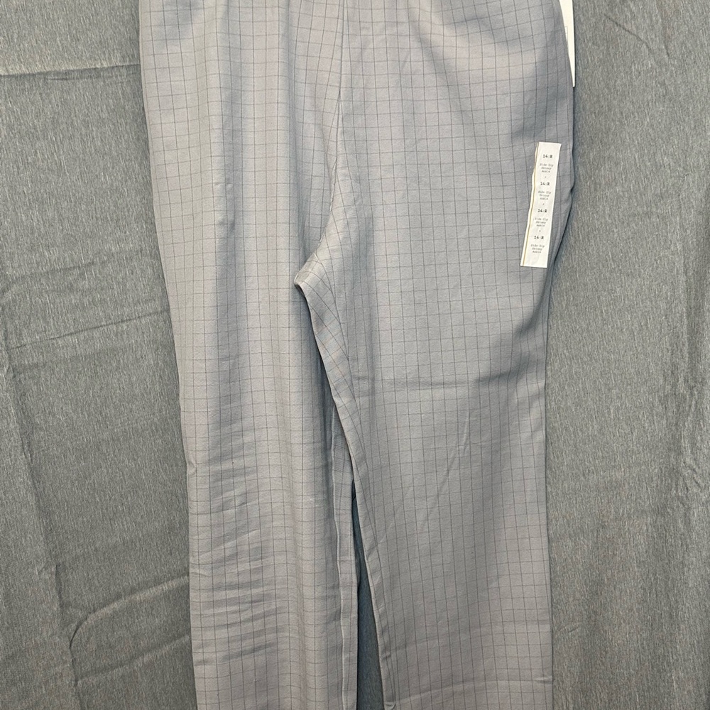 Gray Checkered Pants 14 R
